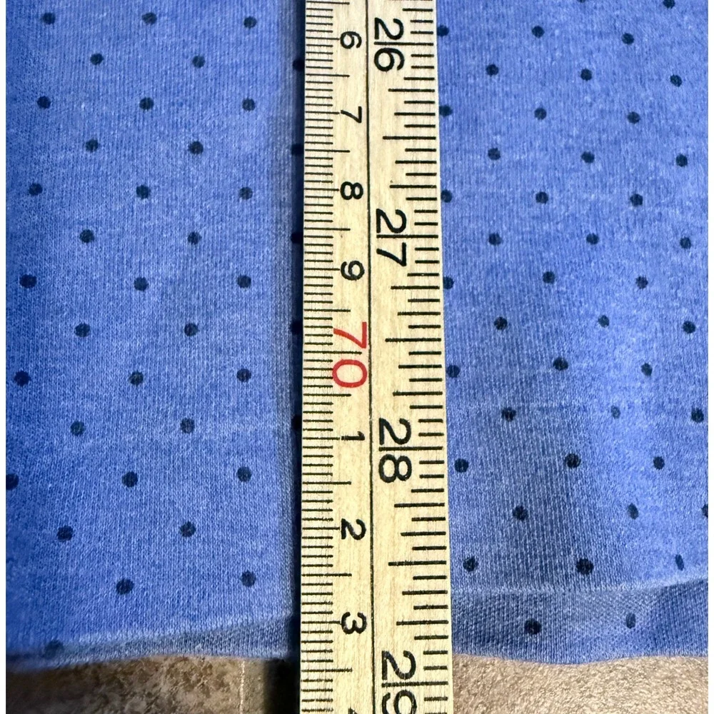 Polo Ralph Lauren Mens XL Blue Polka Dot Long Sleeve Classic Fit Polo Shirt